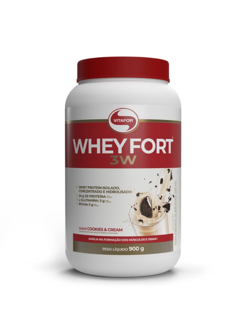 Whey Fort 3w Cookies E Cream Vitafor 900g