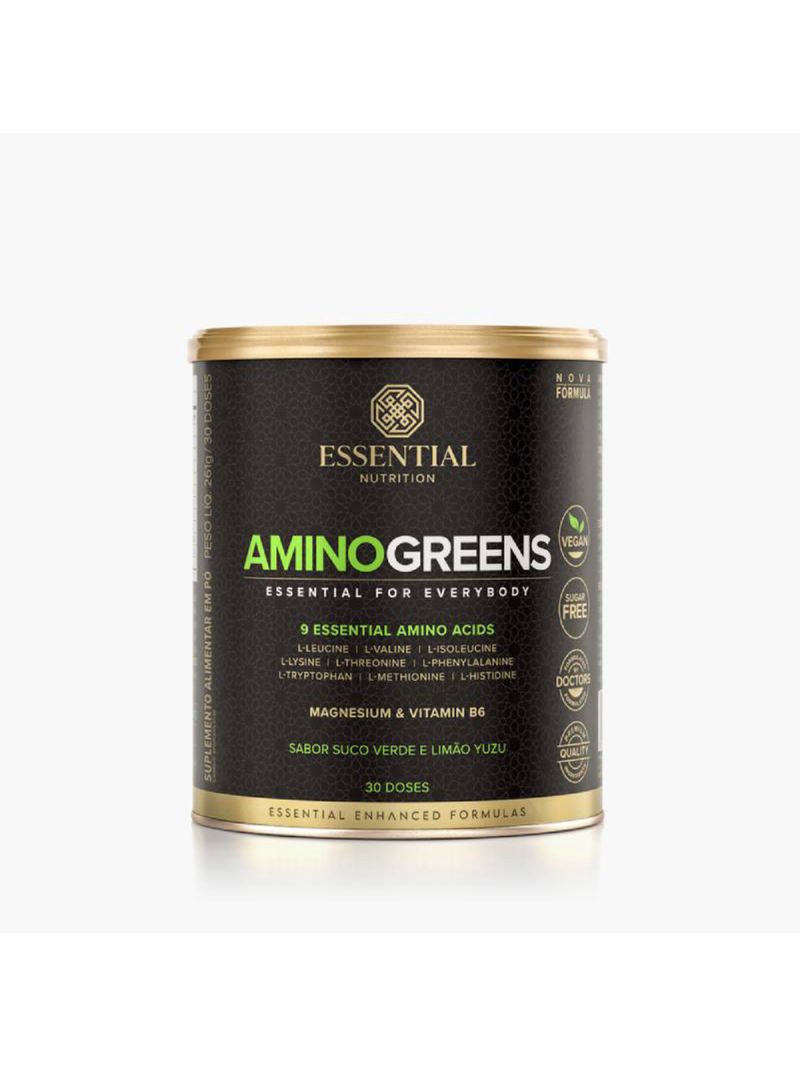 Amino Greens Suco Verde e Limão Yuzu Essential Nutrition 261g