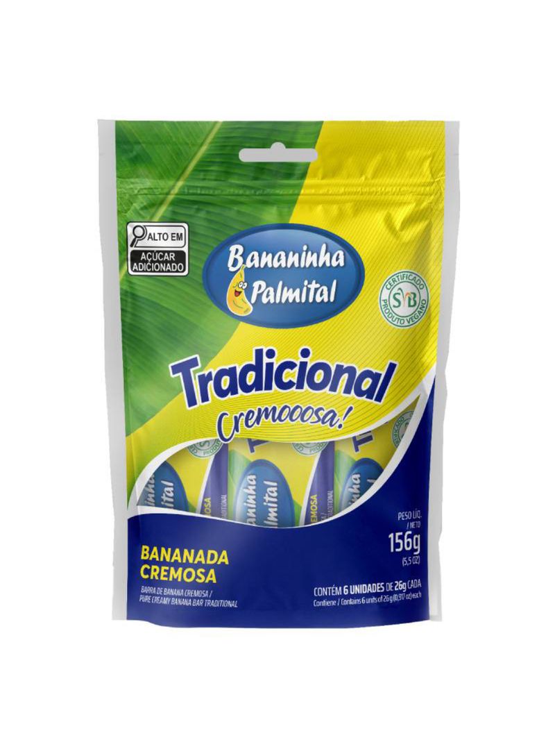 Bananada Cremosa Tradicional Bananinha Palmital 156G