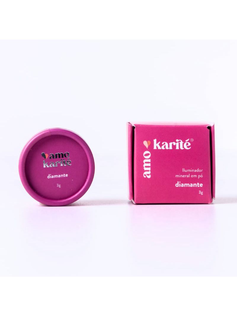 iluminador Mineral em Pó Diamante Amokarité 3g