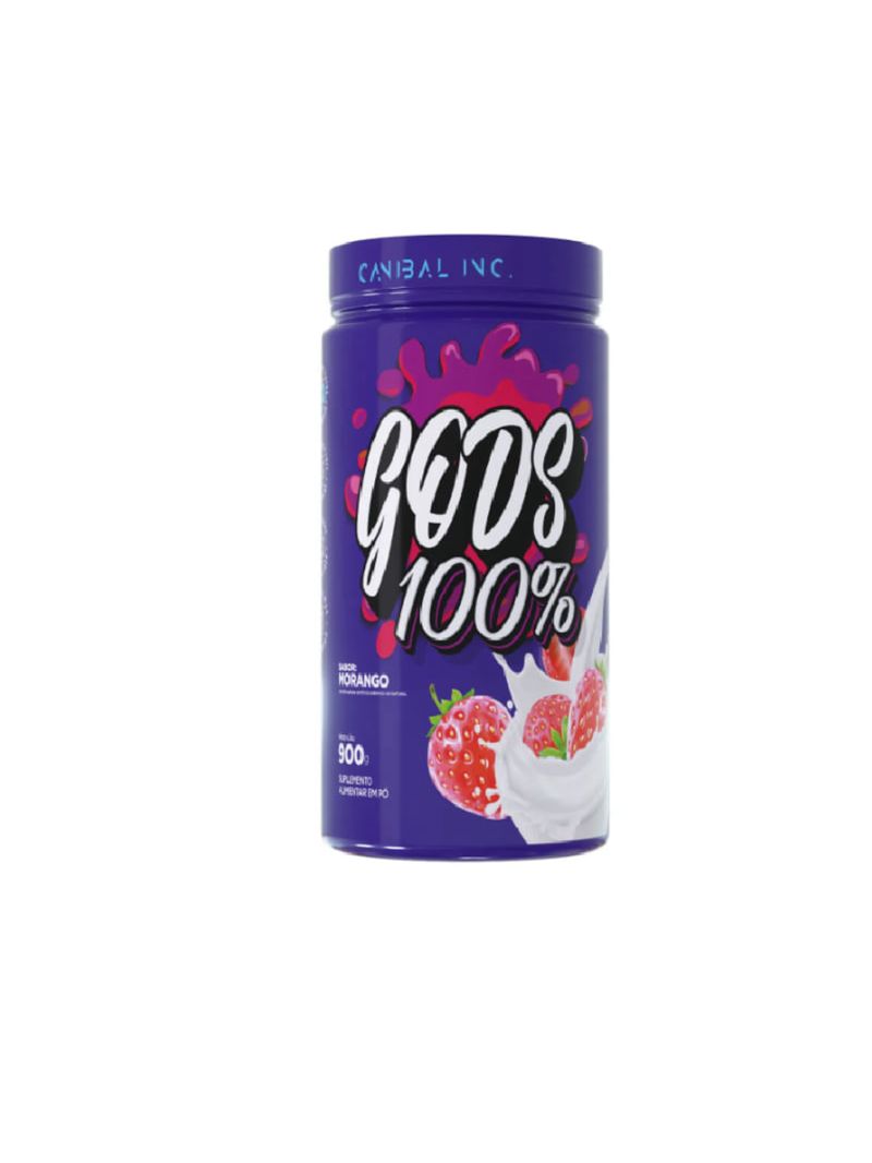 Gods Whey 100% Morango Canibal Inc 900g