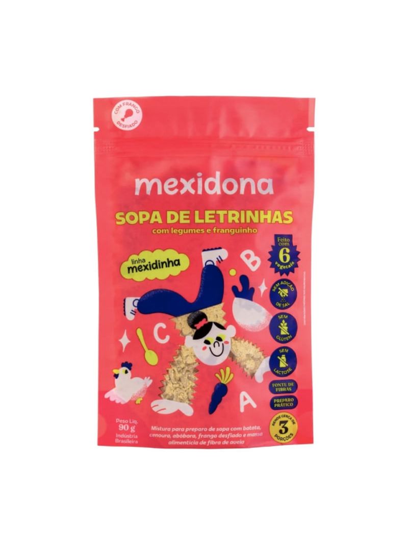 Sopa de Letrinhas Legumes e Franguinho Mexidona 90g