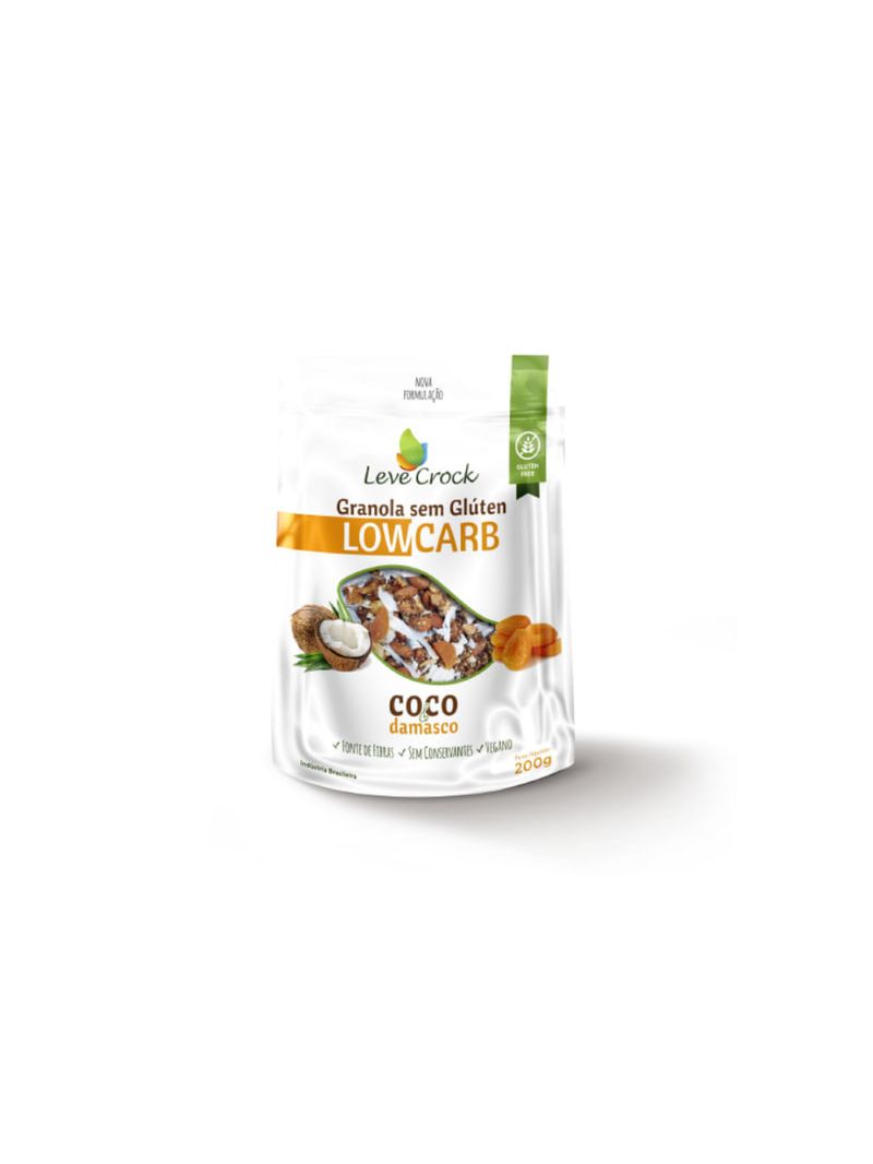 Granola Low Carb Coco e Damasco Leve Croc 200g