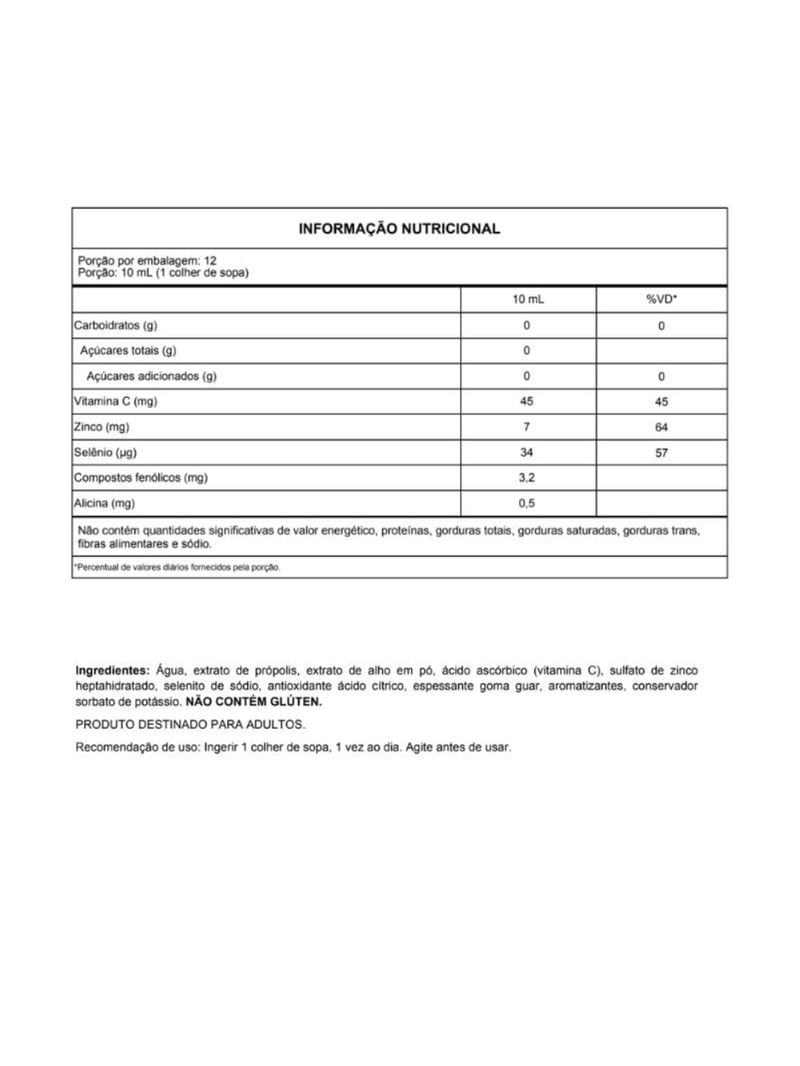 Extrato de Alho e Própolis Cromo Bem Estar 150ml