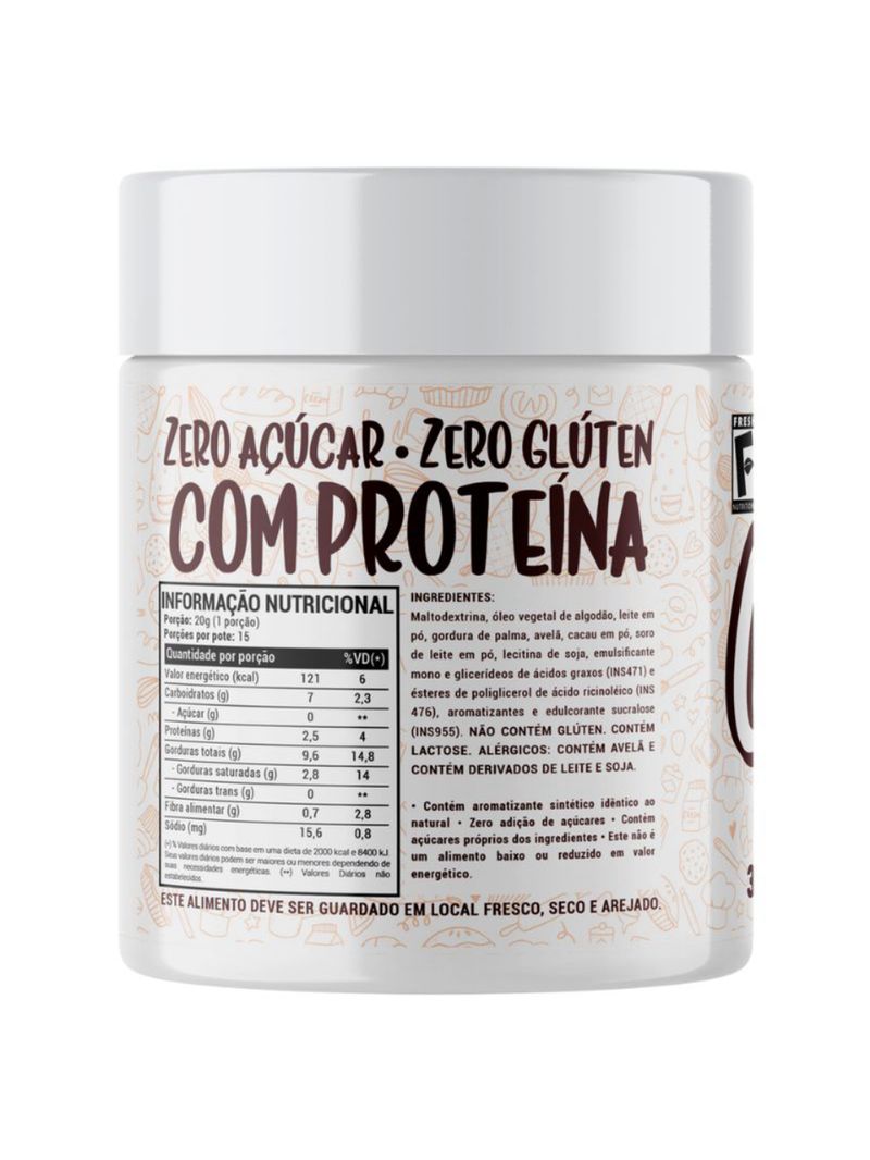 Creme Zero Açúcar Avelã Fresh Nutrition 300g