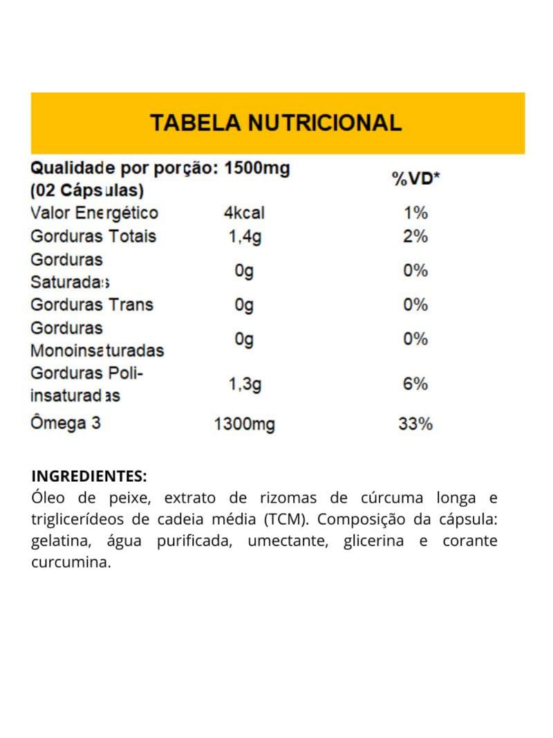 Curcuma + Ômega Lipossomal True Source 120 cápsulas