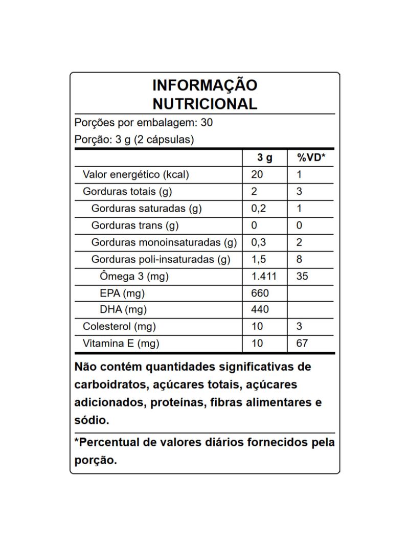 Ômega 3 EPA DHA Puravida 60caps