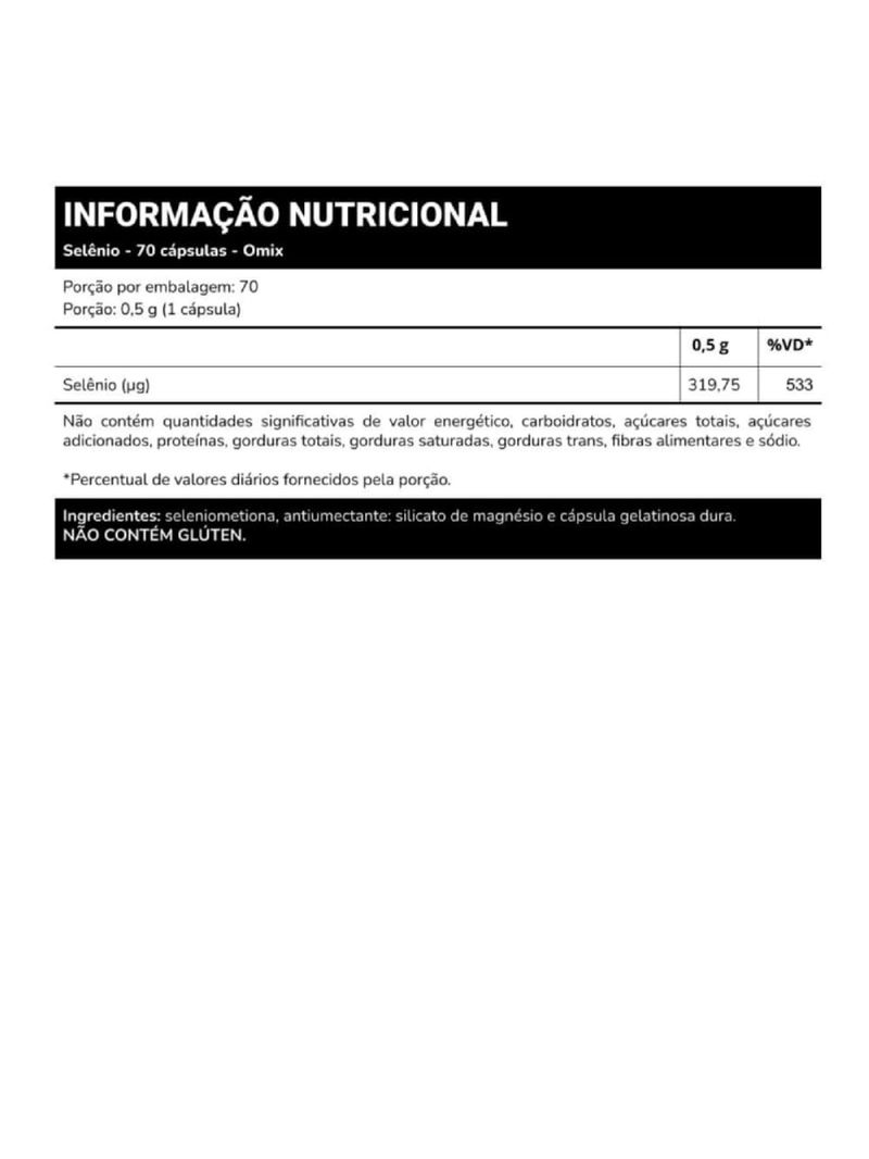 Selênio Omix 70cáps