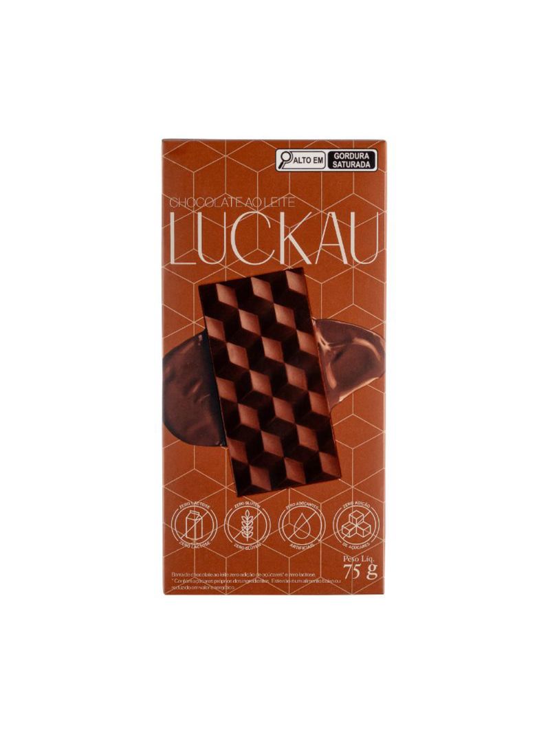 Barra Choco ao Leite Luckau 75g