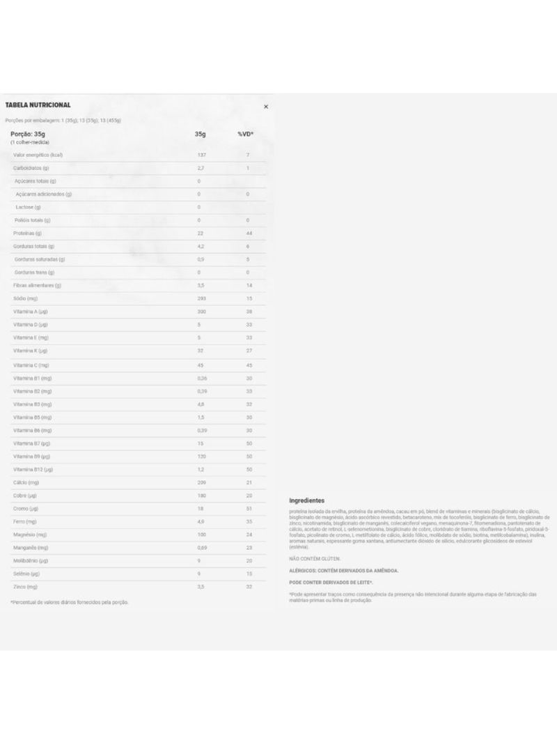 Veggie Protein Cacao Essential Nutrition 455g