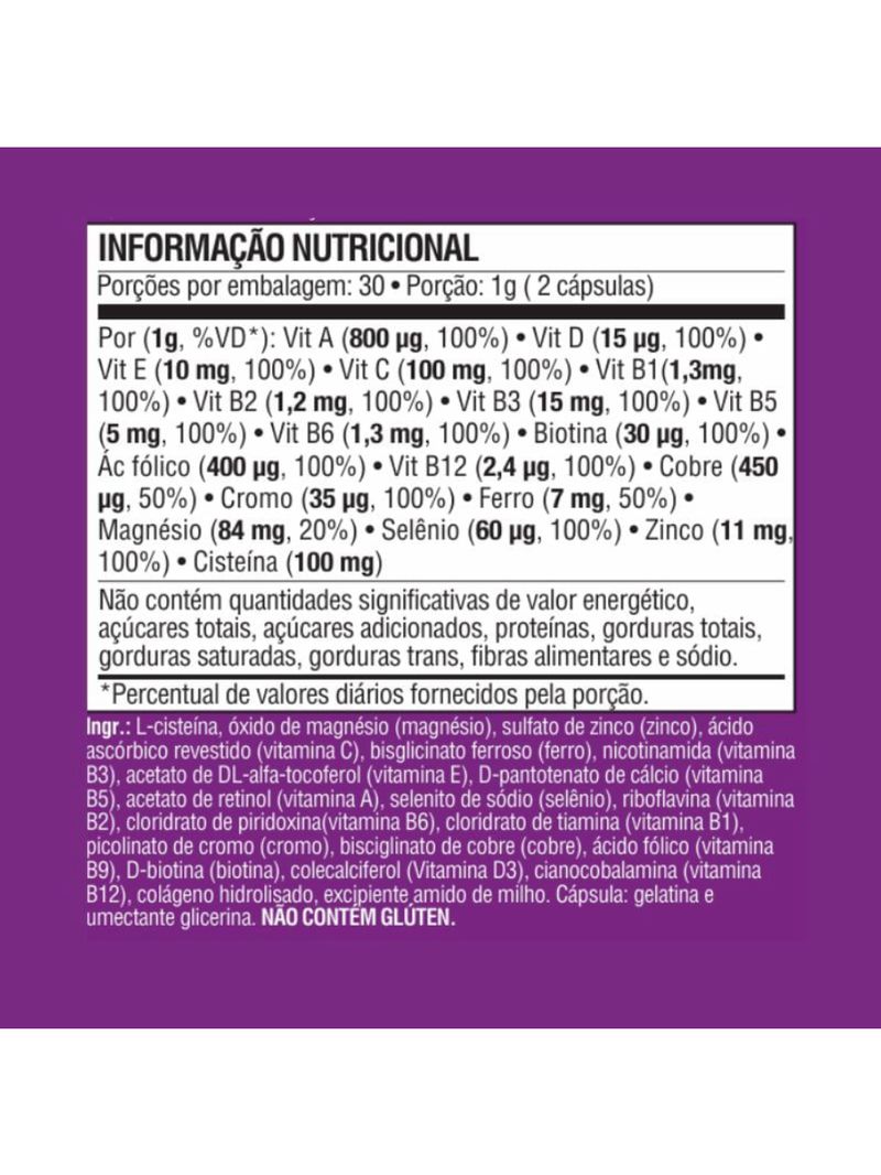 Cabelos e Unhas Mundo Verde 60 Cáps