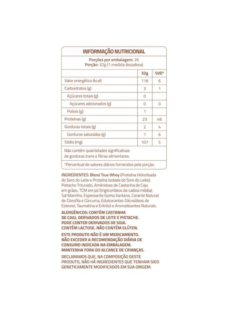 Whey  Ice Cream Pistachio True Source 837g