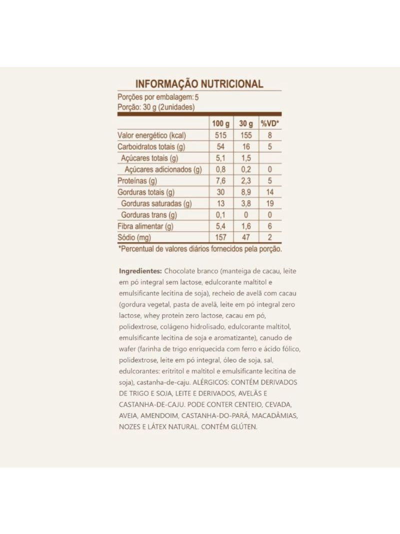 Sticks Wafer Choco Branco Haoma 150g