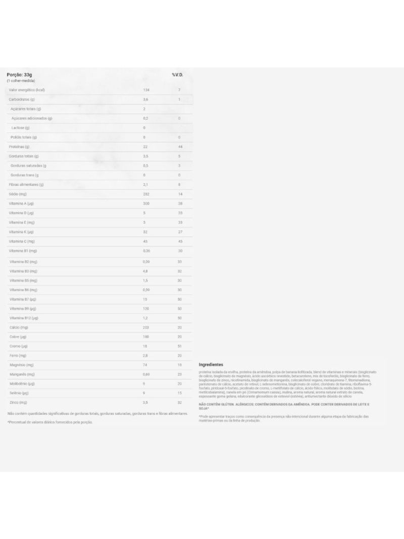 Veggie Banana com Canela Essential Nutrition 462g