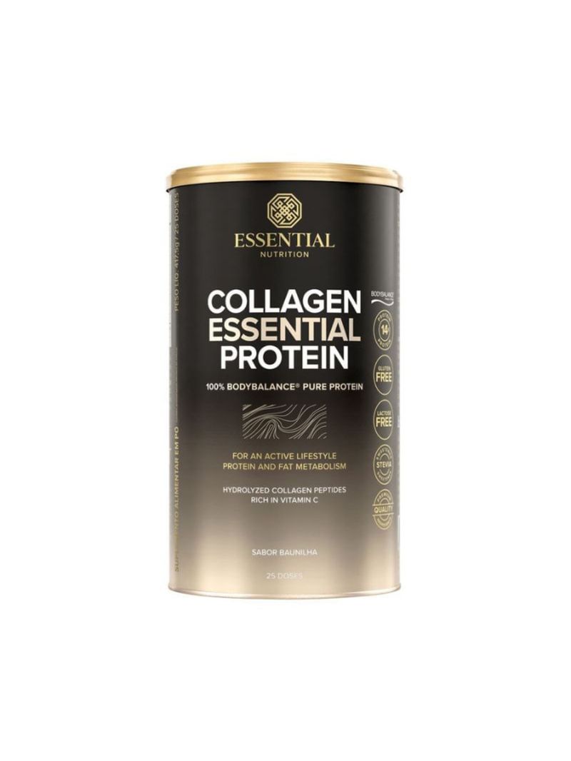 Collagen Essential Protein Baunilha Essential Nutrition 417,5g