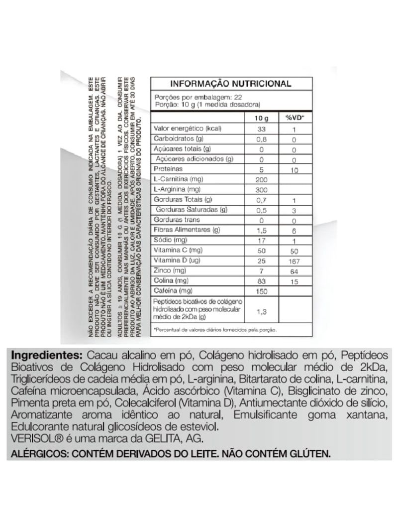 Choco Energy Chocolate 100% Você 220g