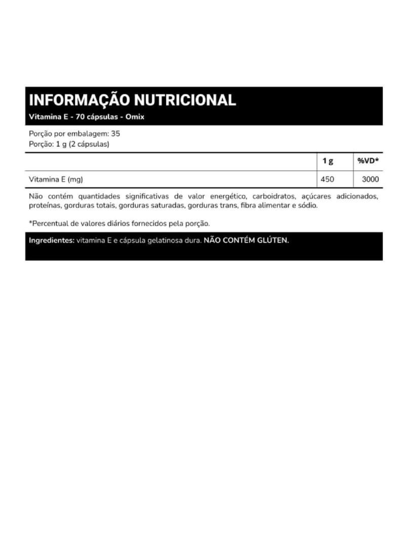 Vitamina E Omix 70cáps