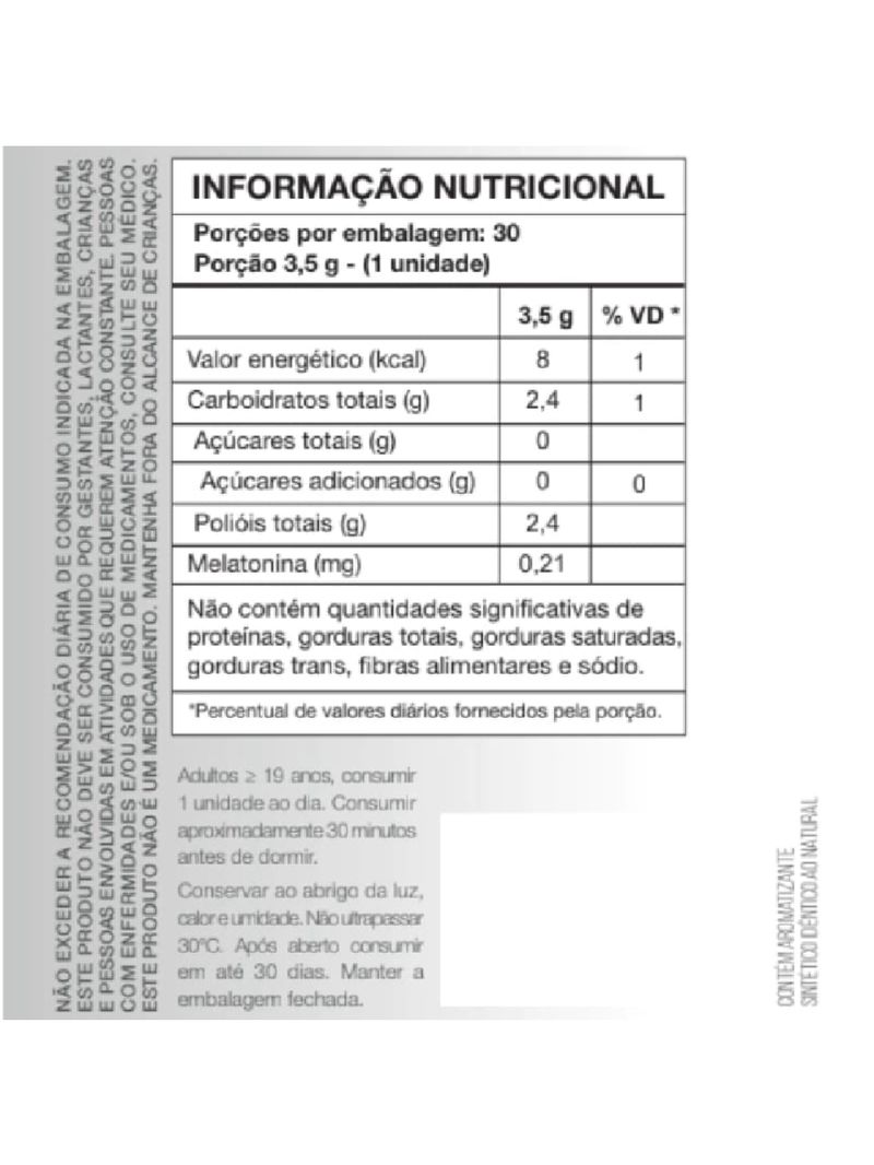 Melatonina Frutas Vermelhas 100% Você 30un