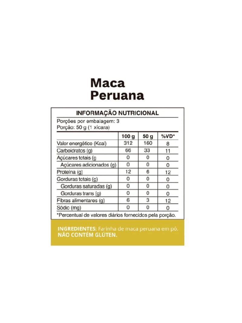 Maca Peruana em pó Ocean Drop 150g