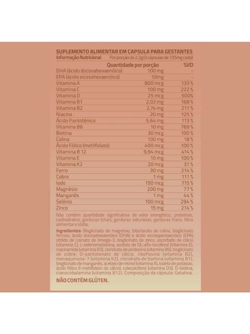 Pré Natal True Source 90 cápsulas
