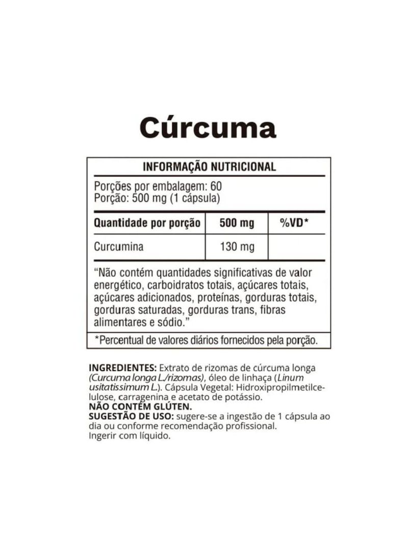 Cúrcuma Ocean Drop 500mg 60cáps