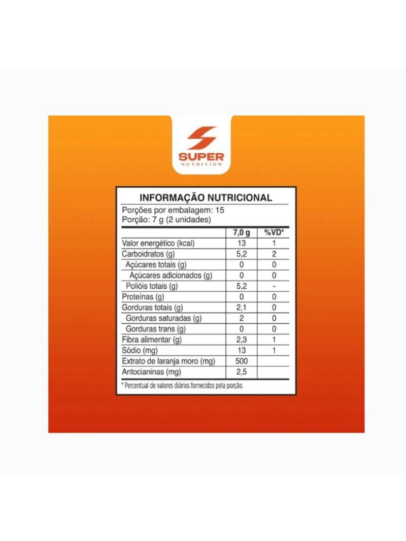 Super Gummy Moro HD Laranja Super Nutrition 30gomas 105g