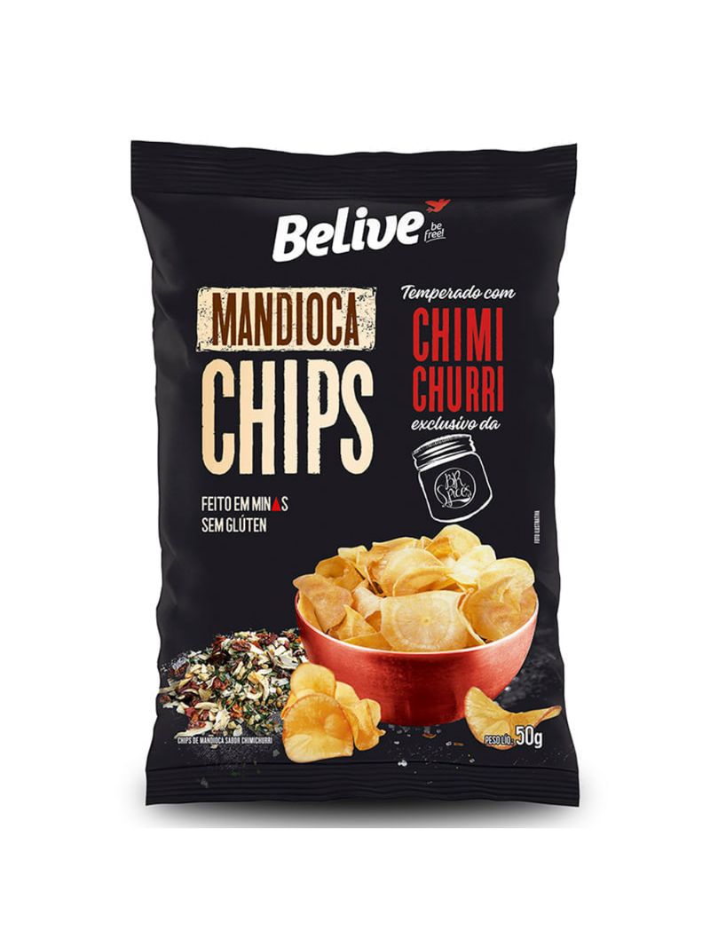 Chips Mandioca Chimichurri Belive 50g