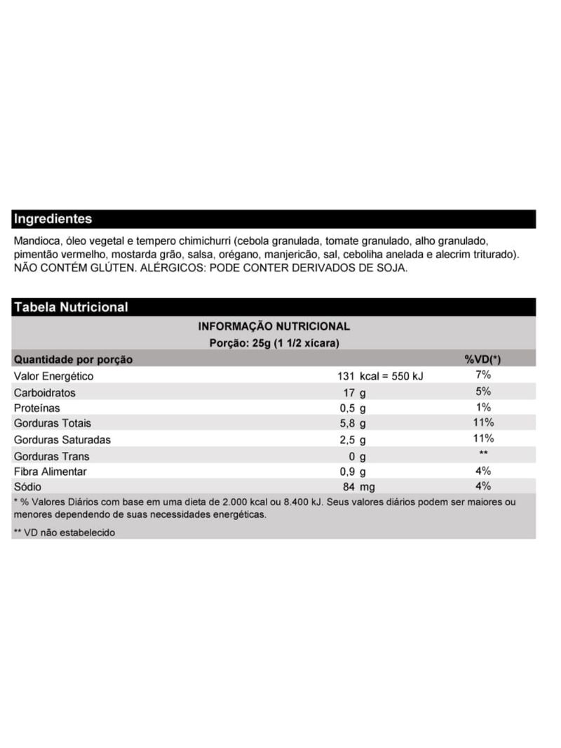 Chips Mandioca Chimichurri Belive 50g