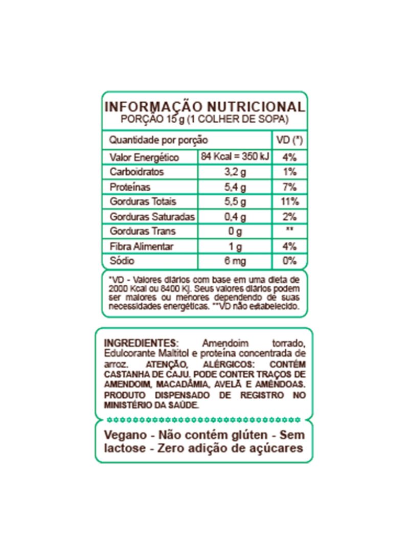 Pasta Amendoim Protein Eat Clean 300g