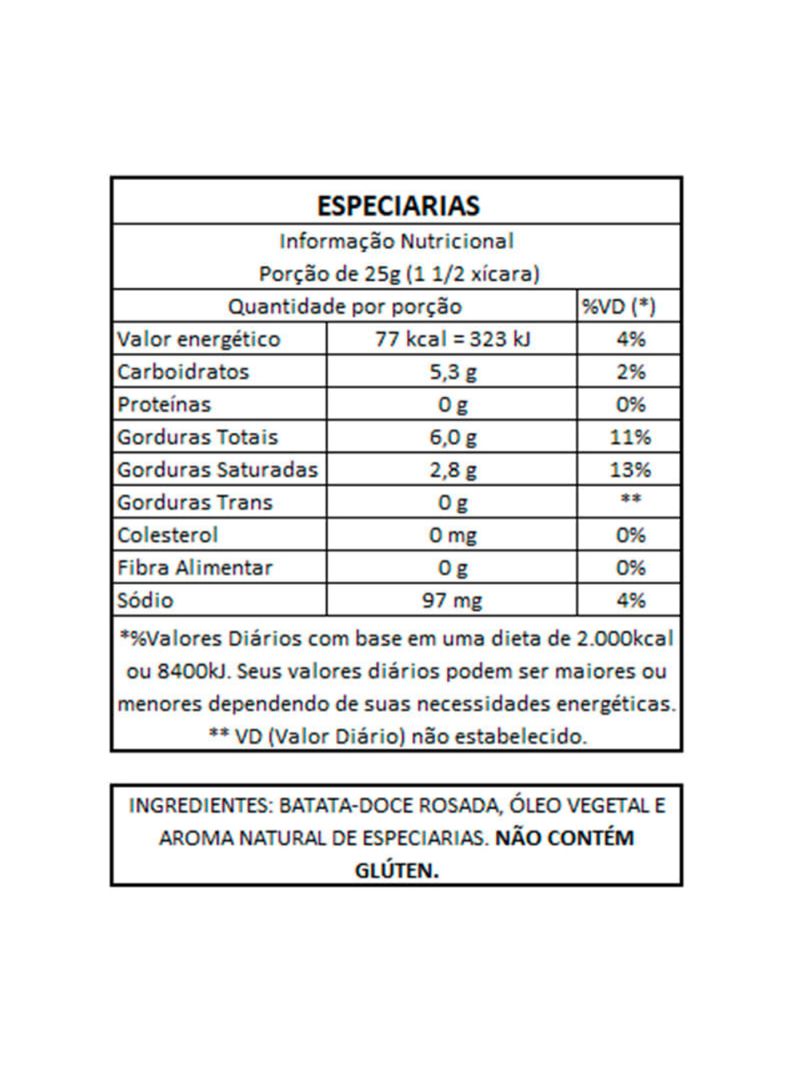 Chips Batata Doce Especiarias Roots To Go 45g