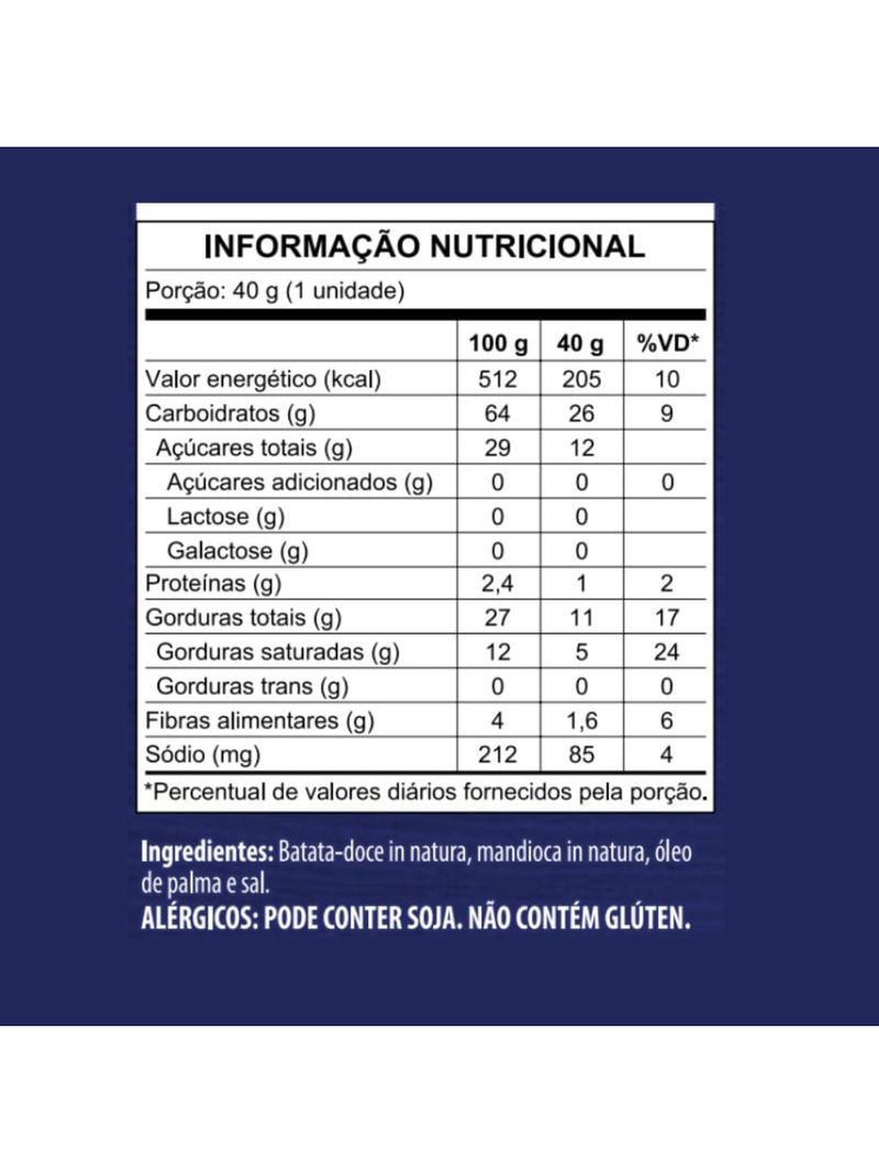 Chips Batata Doce e Mandioca Mundo Verde 40g