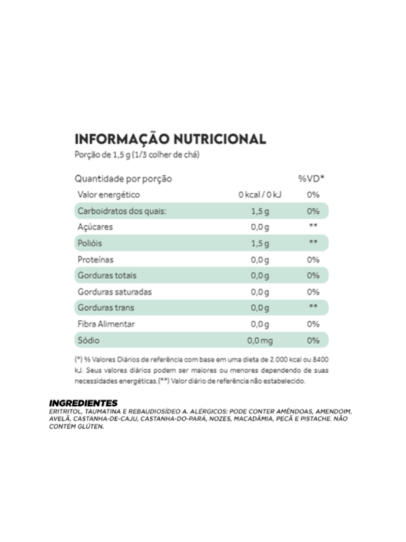 Zero Adoçante Natural Puravida 100g