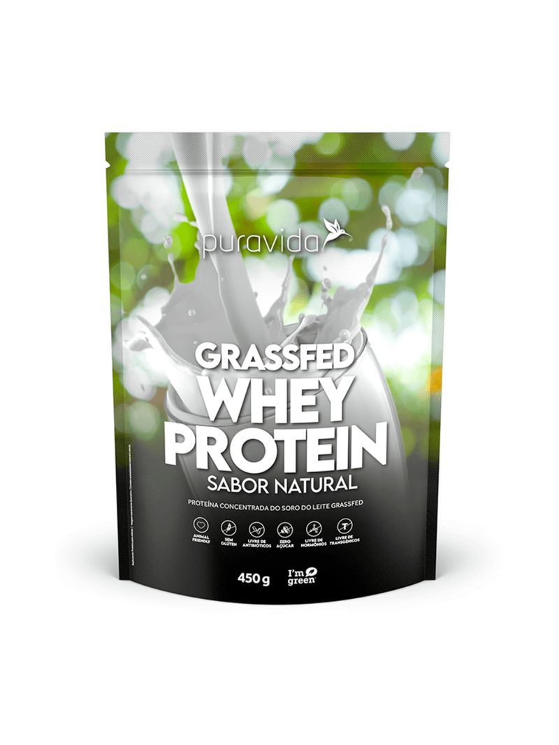 Grassfed Whey Protein Natural Puravida 450g