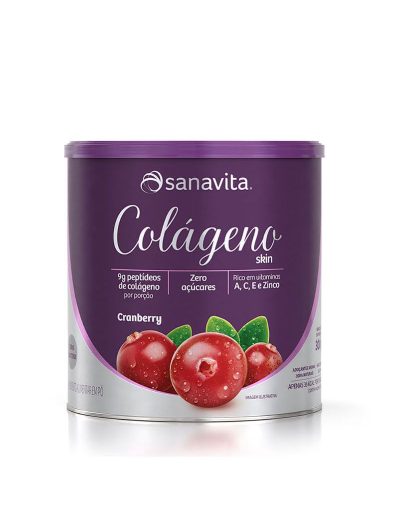 Colágeno Skin Cranberry 300g - Sanavita