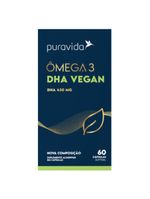 Vegan Ômega 3 DHA Puravida 500mg 60caps