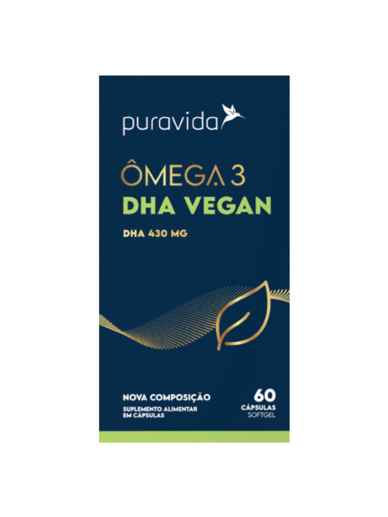 Vegan Ômega 3 DHA Puravida 500mg 60caps