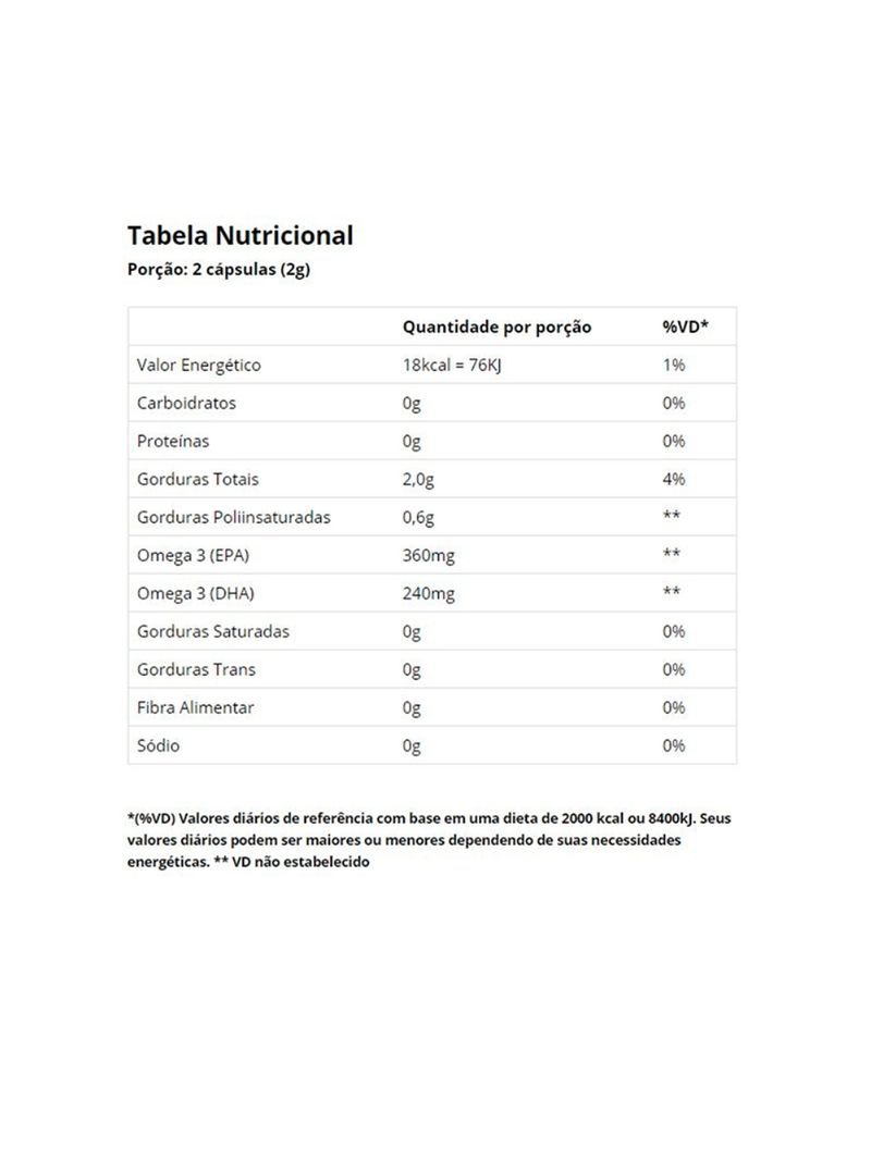 Ômega 3 Vitaminlife 1000mg com 200 cápsulas