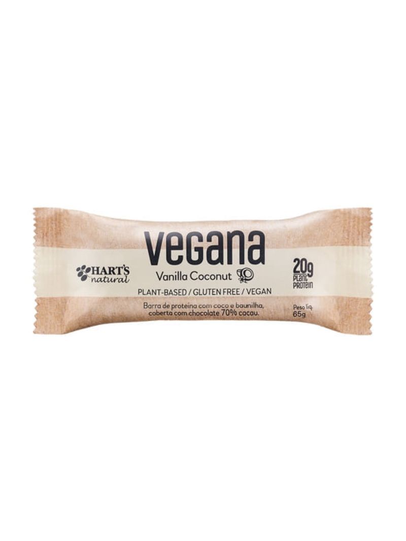 Barra de Proteína Vegana Almond Chocolat 65g Hart's Natural