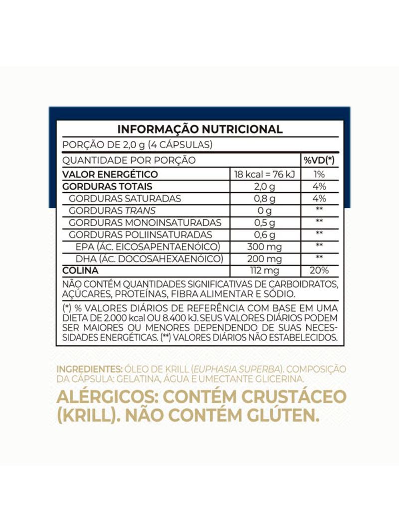 Krill Vit Vitafor 500mg com 60 cápsulas