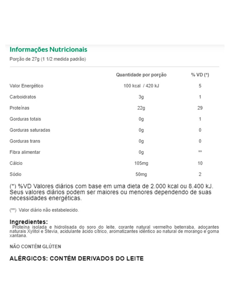 Whey Isolado e Hidrolisado Muke Morango 450g - Mais Mu