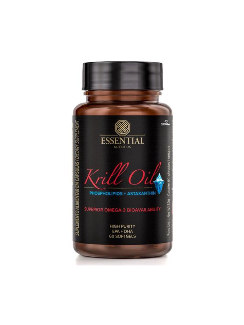 Krill Oil Essential Nutrition 500mg com 60 cápsulas