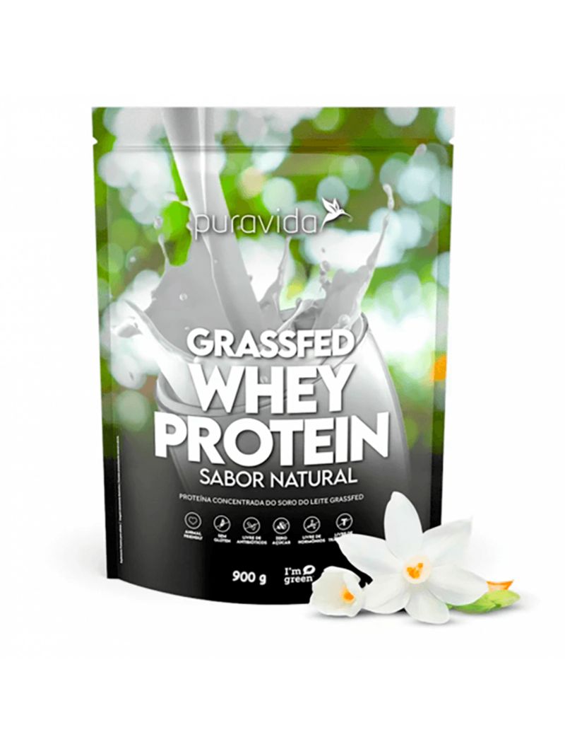 Grassfed Whey Protein Natural PuraVida 900g