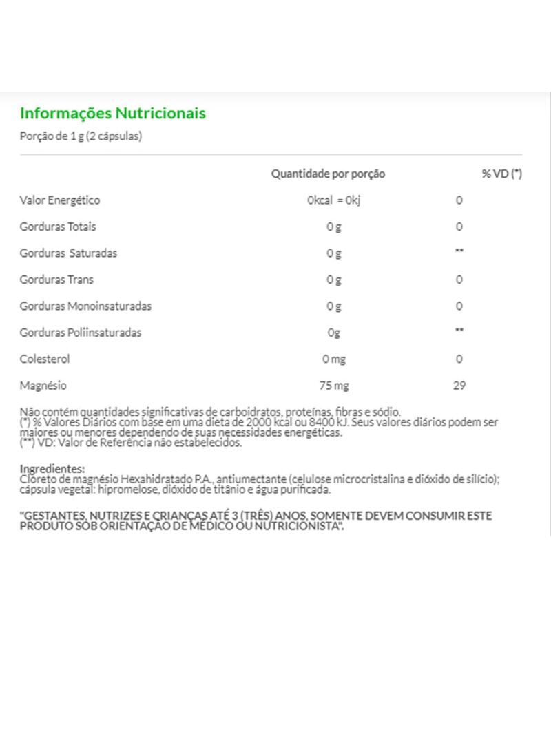 Cloreto de Magnésio 120caps Meissen