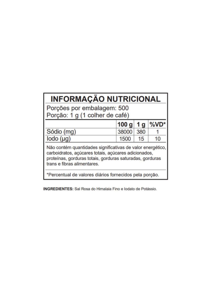 Sal Rosa Do Himalaia Moído Mundo Verde 500g