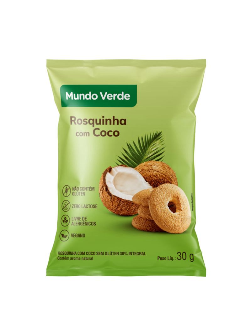 Rosquinha com Coco sem Glúten Mundo Verde 30g