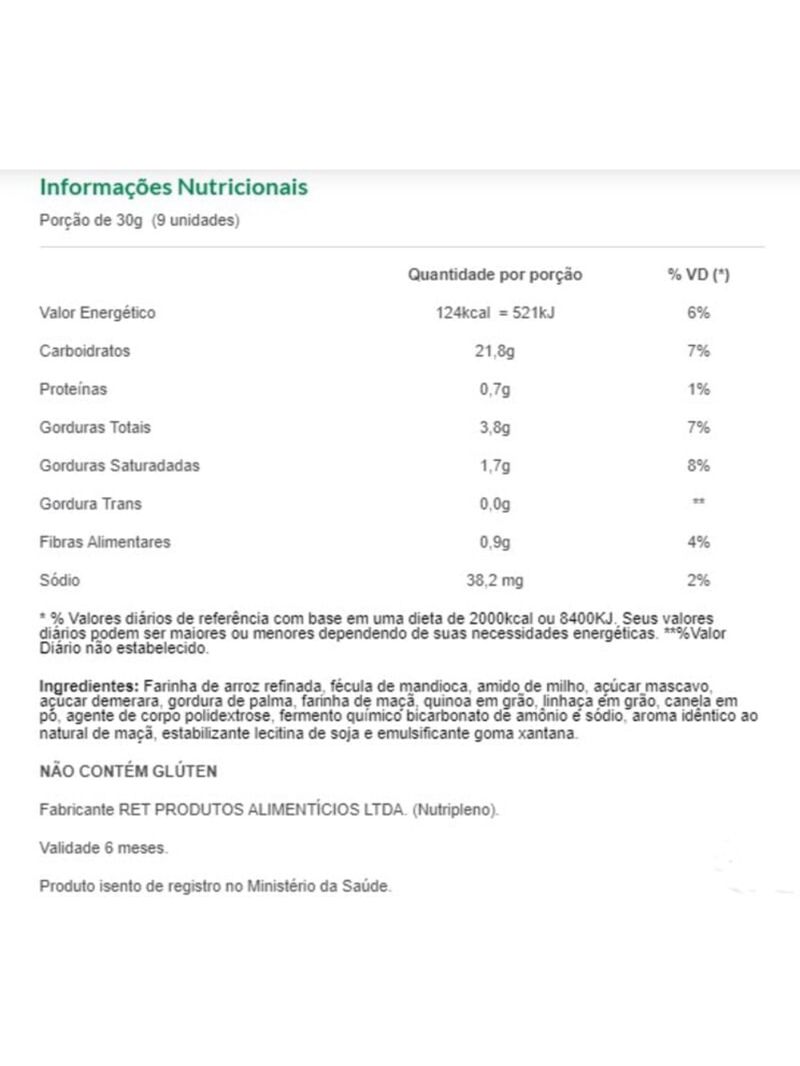 Cookie com Maçã e Canela Mundo Verde 30g