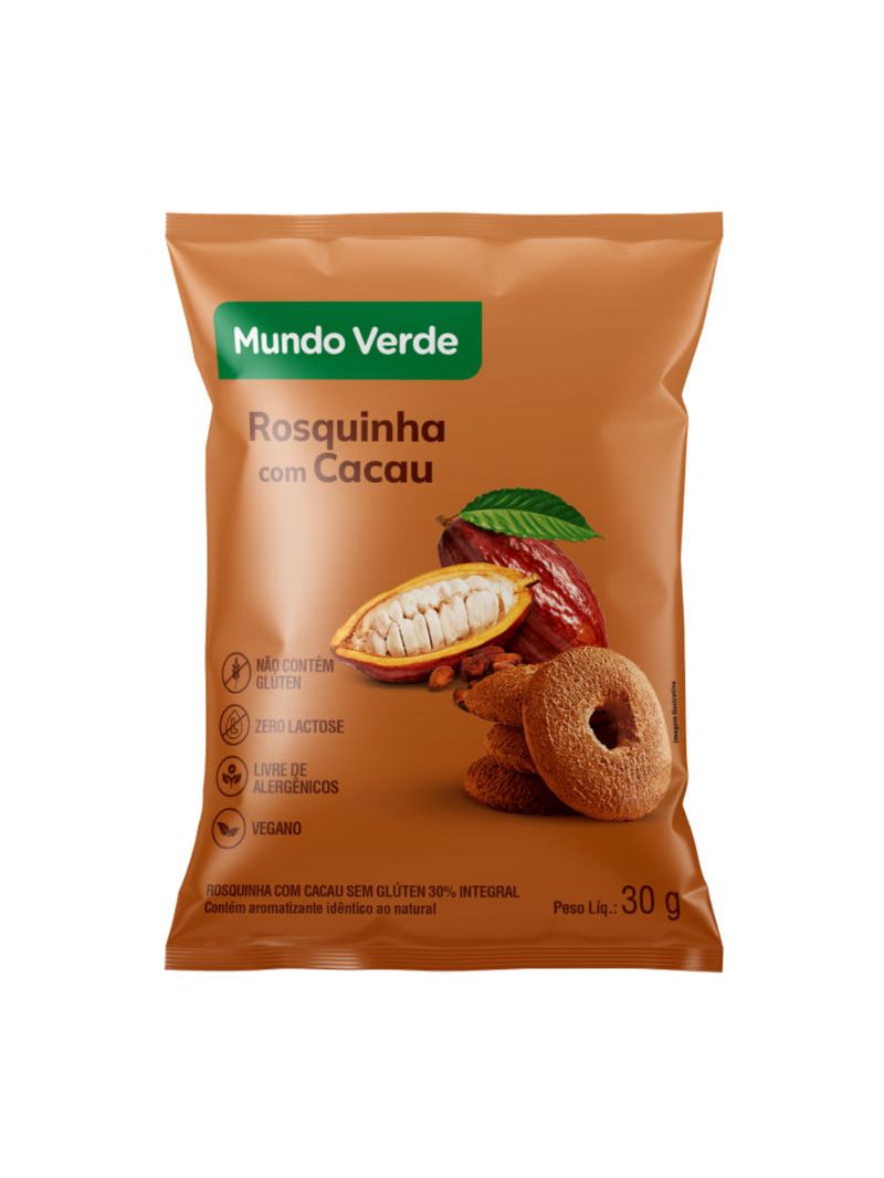 Rosquinha com Cacau sem Glúten Mundo Verde 30g