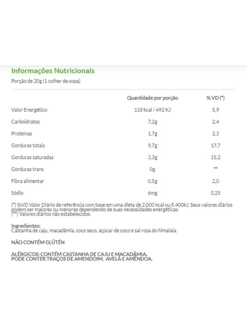 Pasta Nuts com Coco 200g - Eat Clean