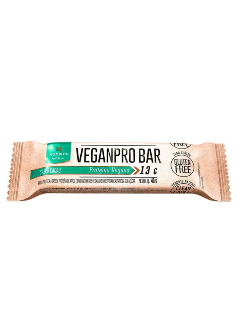 Veganpro Bar Cacau Nibs Nutrify 40g