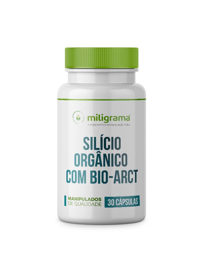 Silicio Orgânico 200mg com Bio Arct 100mg 30 Cápsulas com Selo de Autenticidade
